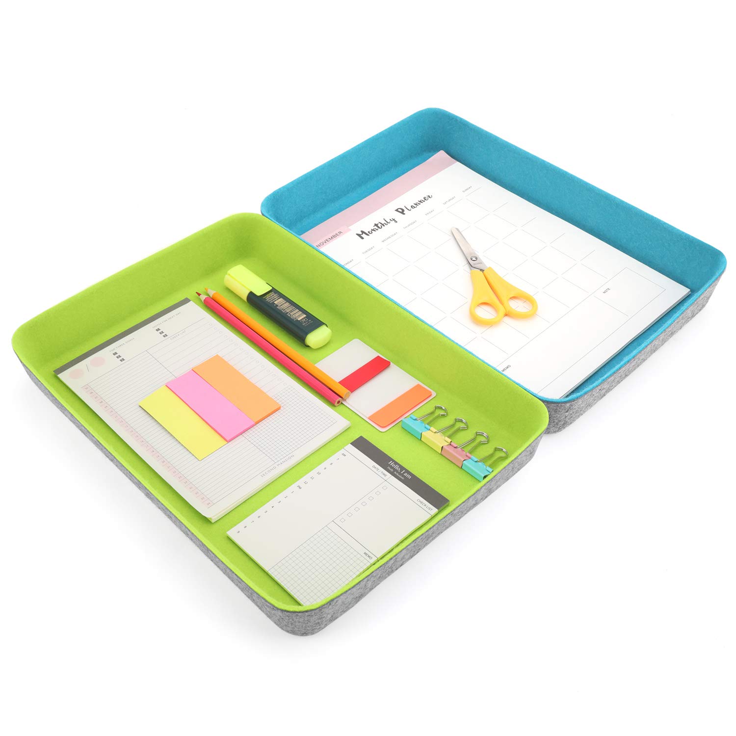 Buy Welaxy Office Desk Organizers Tray Felt Storage Bins Document File