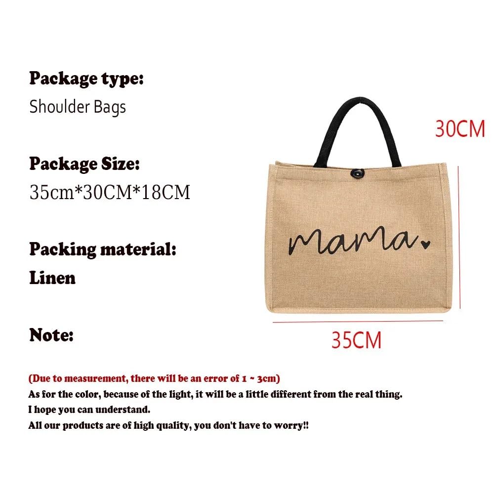 Borsa tote in juta, Borsa tote in iuta marrone grande da donna in lino for lo shopping a spalla for affari, lavoro, viaggi