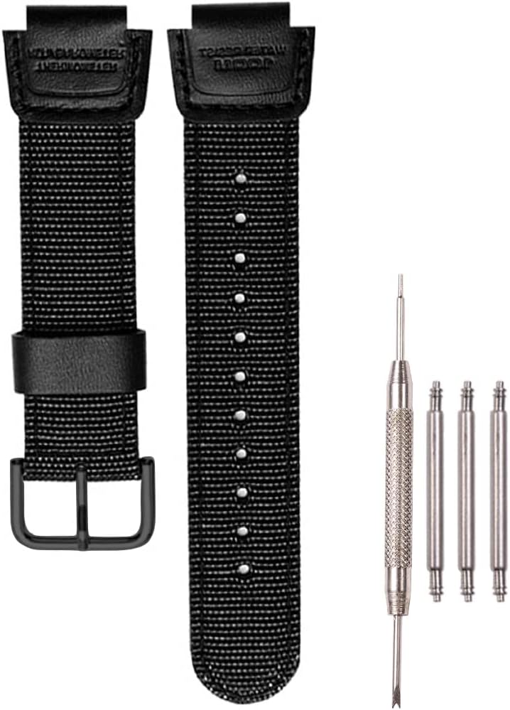 18mm Nylon strap Compatible with Casio AQ-S810W AE1200WH SGW-300H 400 500 MRW-200H Men's weave Watch Band