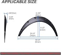 Vista 3 de Rich Choices 4 piezas 4.5" Guardabarros para coche, kit de carrocería ancha, arcos de rueda compatibles con Honda Civic Accord Ford Escape 2013-2022