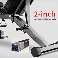 Vista 9 de Adjustable Weight Bench,Utility Workout Bench Foldable Incline Decline Benches for Home Gym Full Body Workout,Load 600LBS