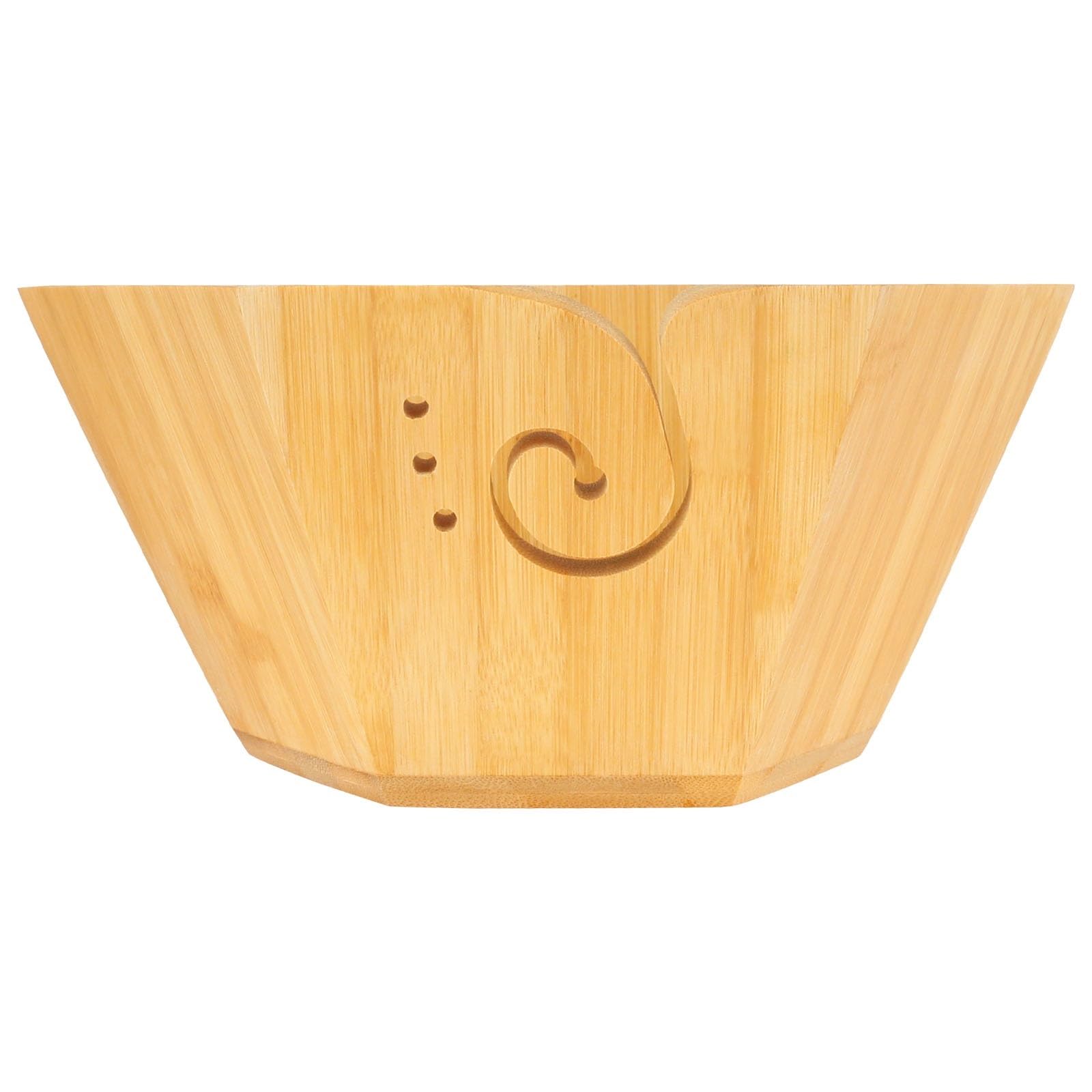 Cuenco Para Tejer Cuenco de hilo madera, cesta almacenamiento grande lana con agujeros, organizador soporte for tejer DIY, herramienta tejido y ganchillo