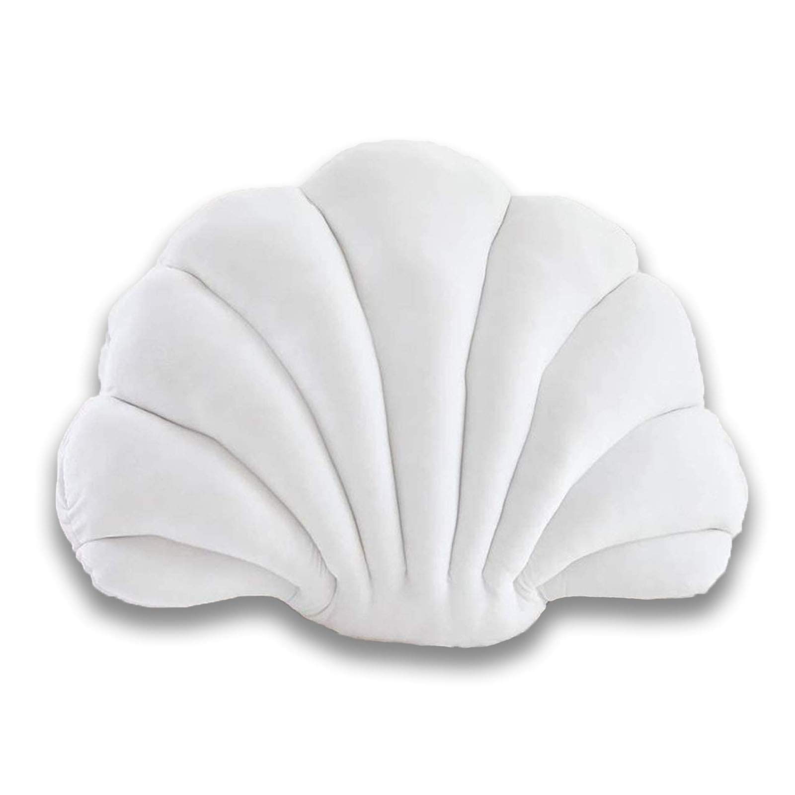 Sea Princess Seashell Decorative Pillow,1 Cotton Linen Throw Pillowcases Sea Ocean Theme Seashell Conch Decorative Pillowslip Home Office Decor Seashell Shaped Throw Pillow 13" x 10" (Medium White)