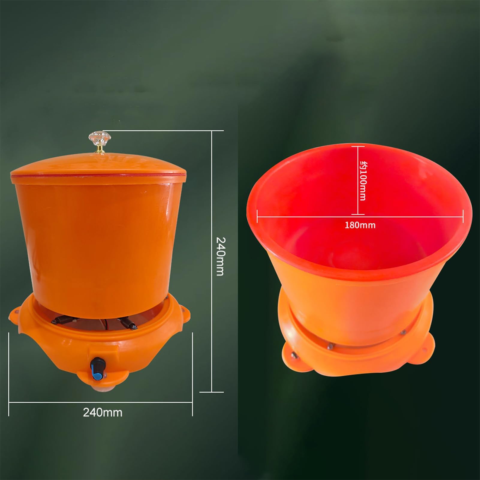 Elektryczny kubek wibracyjny, polerka wibracyjna 360° mini z pokrywką, regulowana prędkość, 18 cm automatyczna maszyna do kamieni do biżuterii, koralików i trójkątnych materiałów ściernych