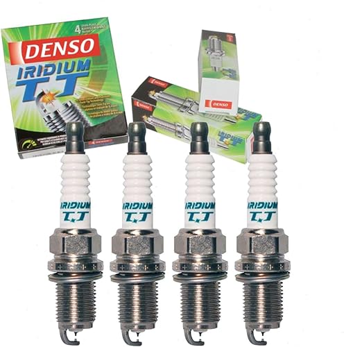 4 bujías DENSO Iridium TT compatibles con Toyota Corolla 1.6L 1.8L L4 1993-2008