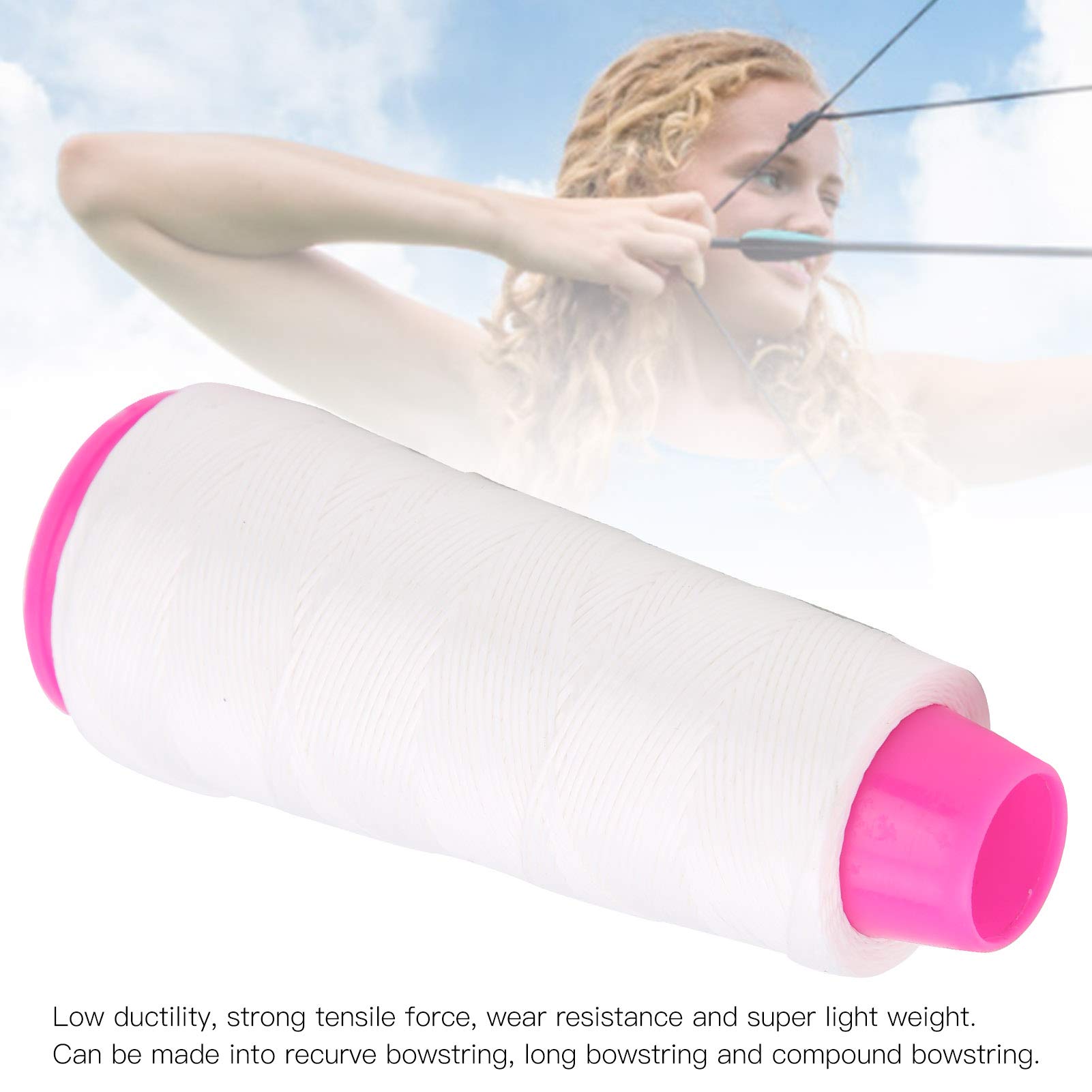 Corde D'arc Dilwe 110m - Polyéthylène Haute Résistance 45,5kg - Allongement 1% - Pour Arc Traditionnel Et Chasse