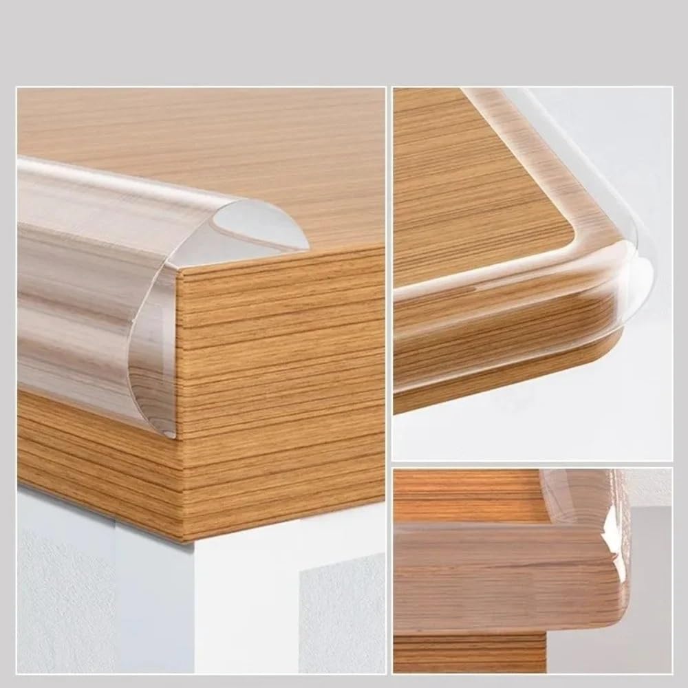 Protector De Borde Mesa, Cinta Protección Silicona Autoadhesiva A Prueba Colisiones, Protectores Esquinas for Muebles, 1 Ud(3m,15mm)