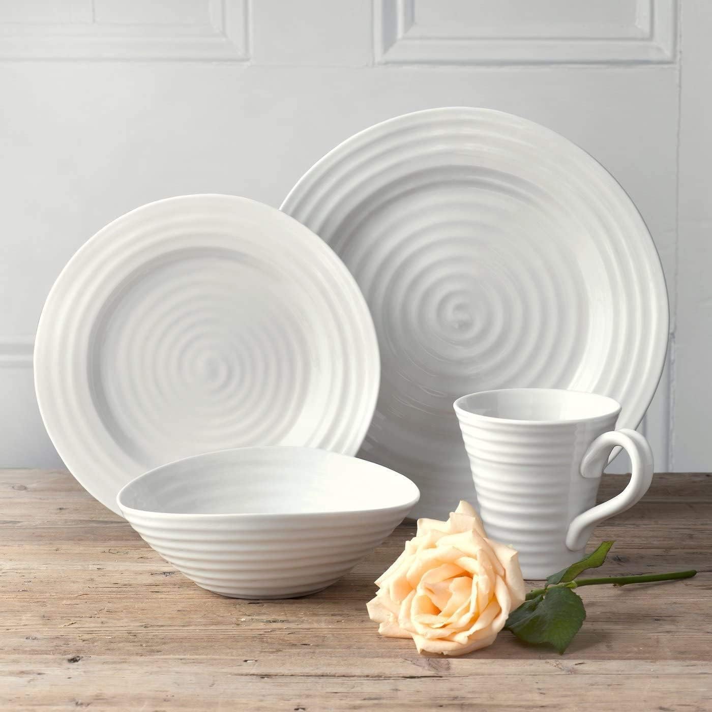 Amazon.com | Portmeirion Sophie Conran White 4 Piece Placesetting