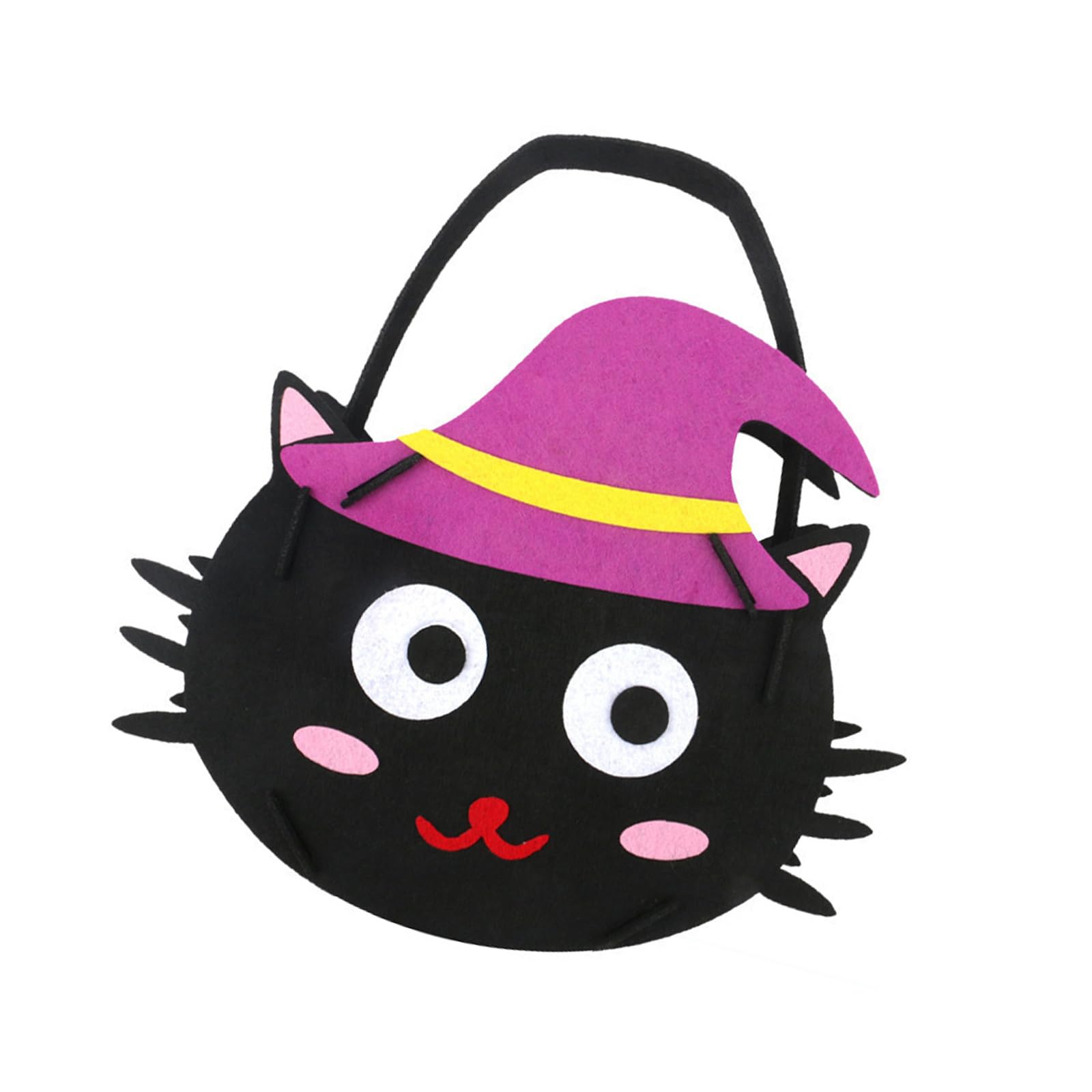 Felt Candy Bag with Pumpkin Shape Spacious Storage Bucket Holiday Themed Accessory for Children Parties Multipurpose Holiday Storage Bag