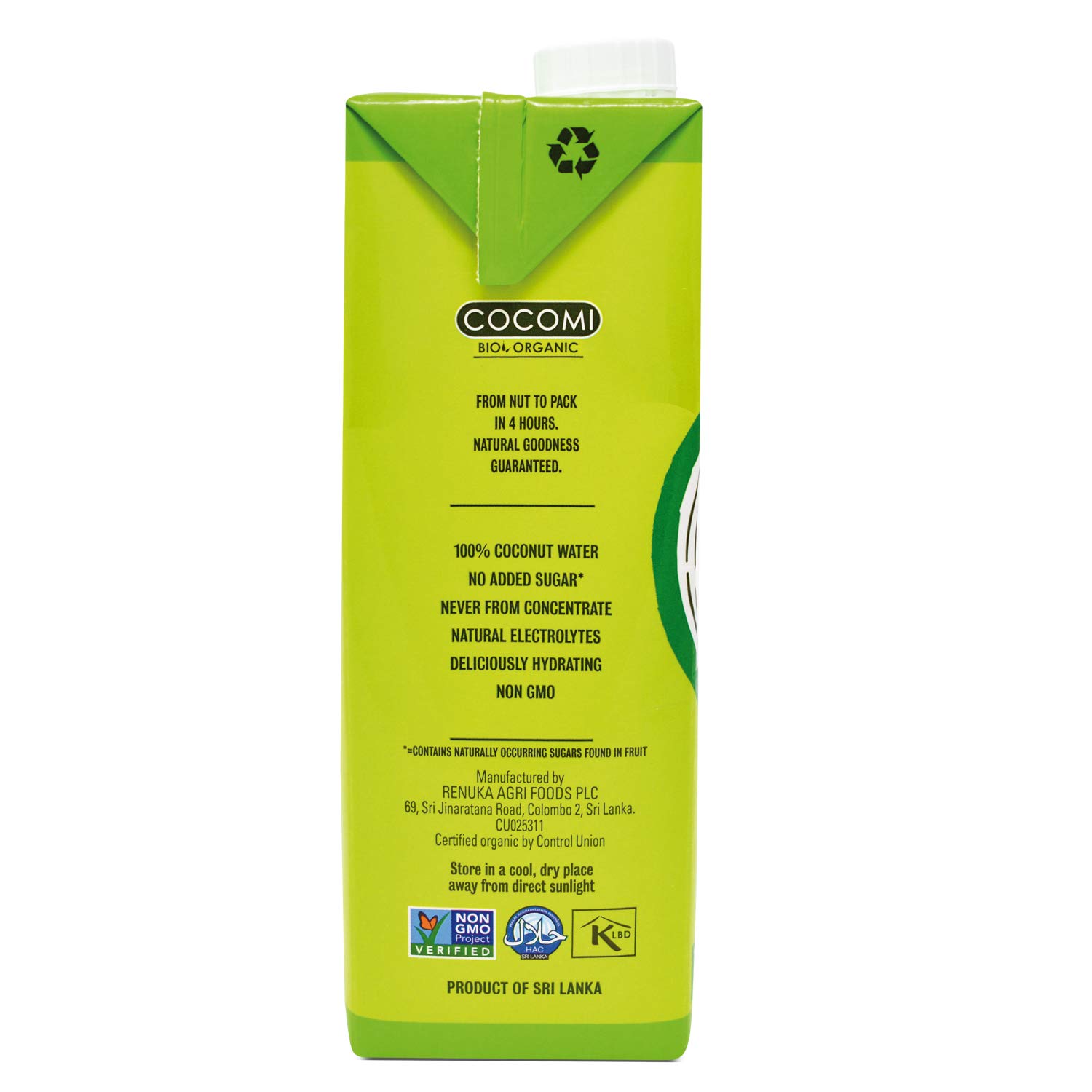 Cocomi Agua de Coco, 4 x 1L (Bio)