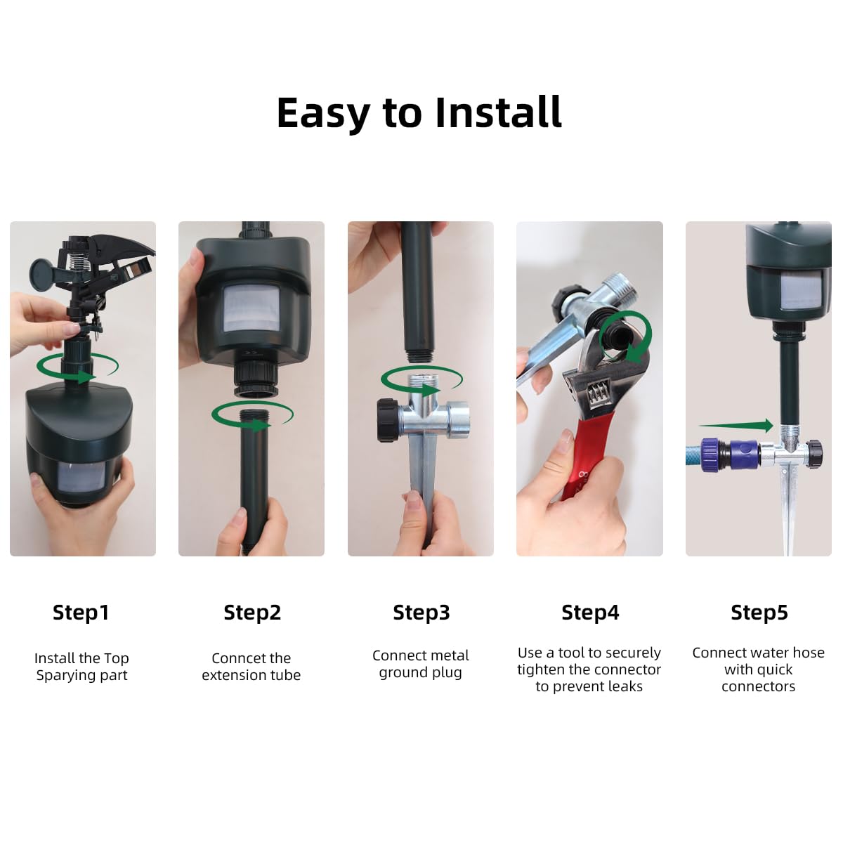 Aqualin Water Jet Animal Repellent with Day & Night Detection Modes Motion Activated Sprinkler Bird Heron Cat Repellent Garden Wild Animals Up to 10M Range - Image 3