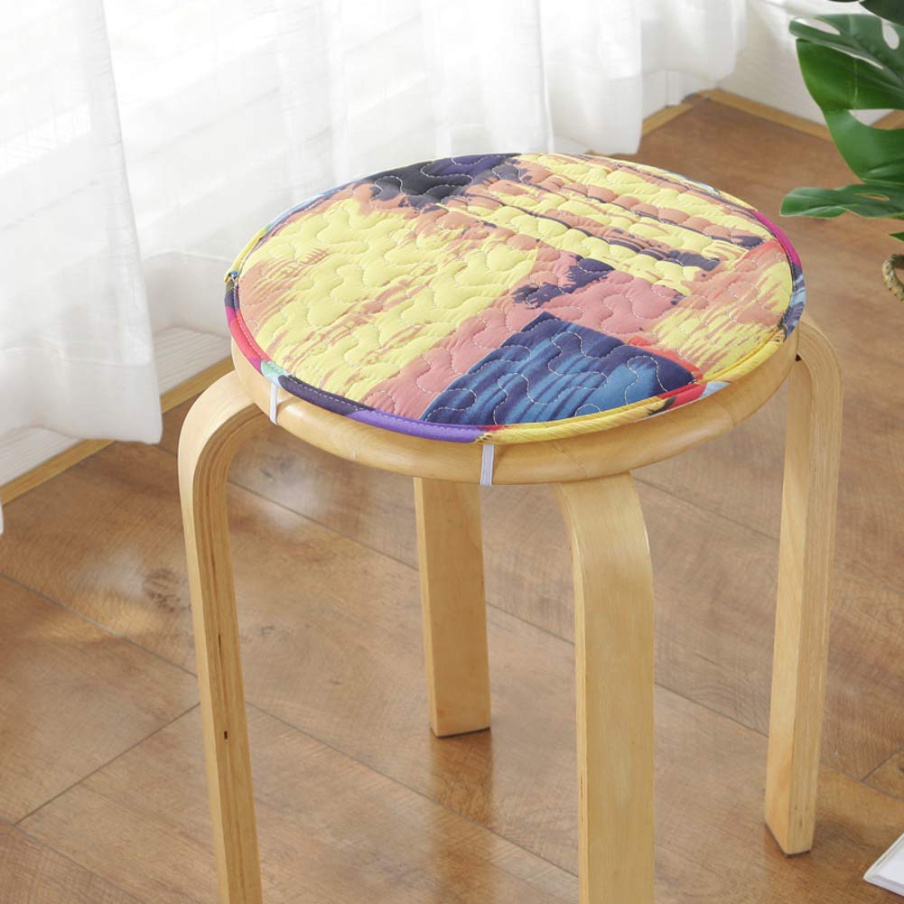 Chair Cushion Round Chair Pads Linen Not Slip Soft Multiple