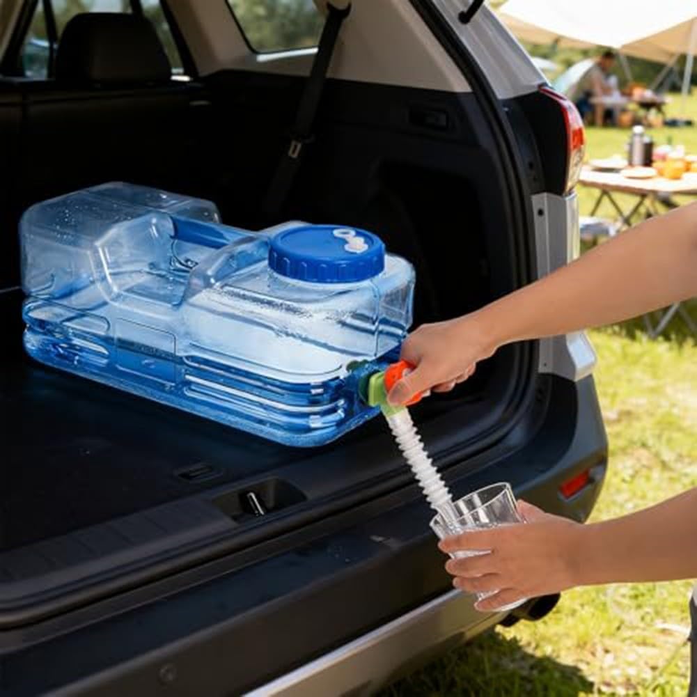 Tanica Acqua per campeggio 2.6 Gal con Rubinetto e Apertura Ampia