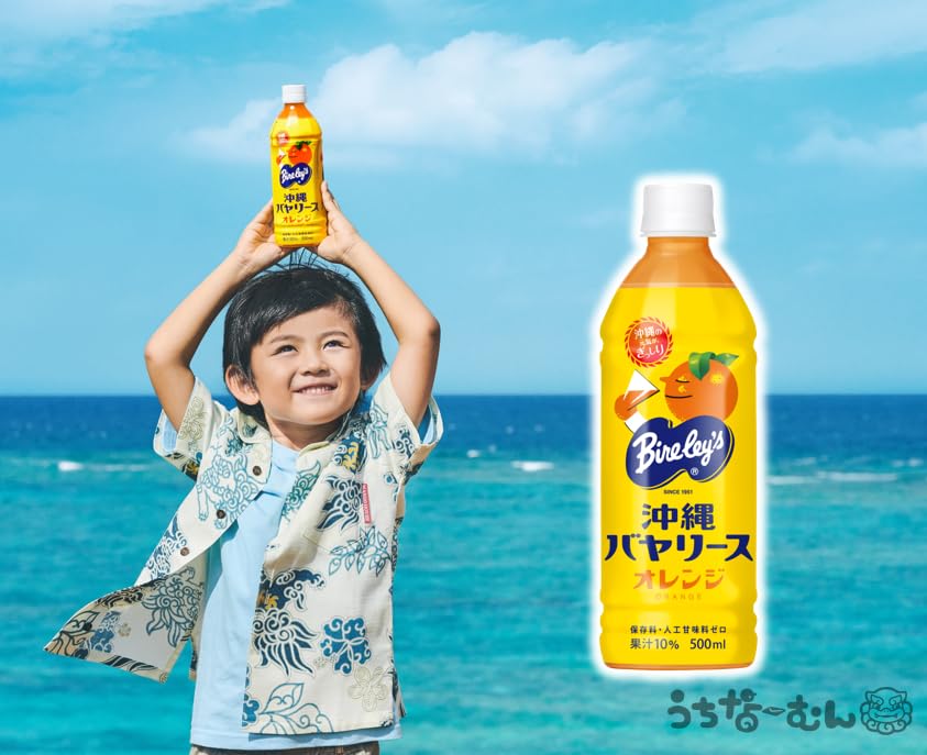 Amazon | 沖縄バヤリース オレンジ PET500ml 6本 ＋うちなーむんシール 
