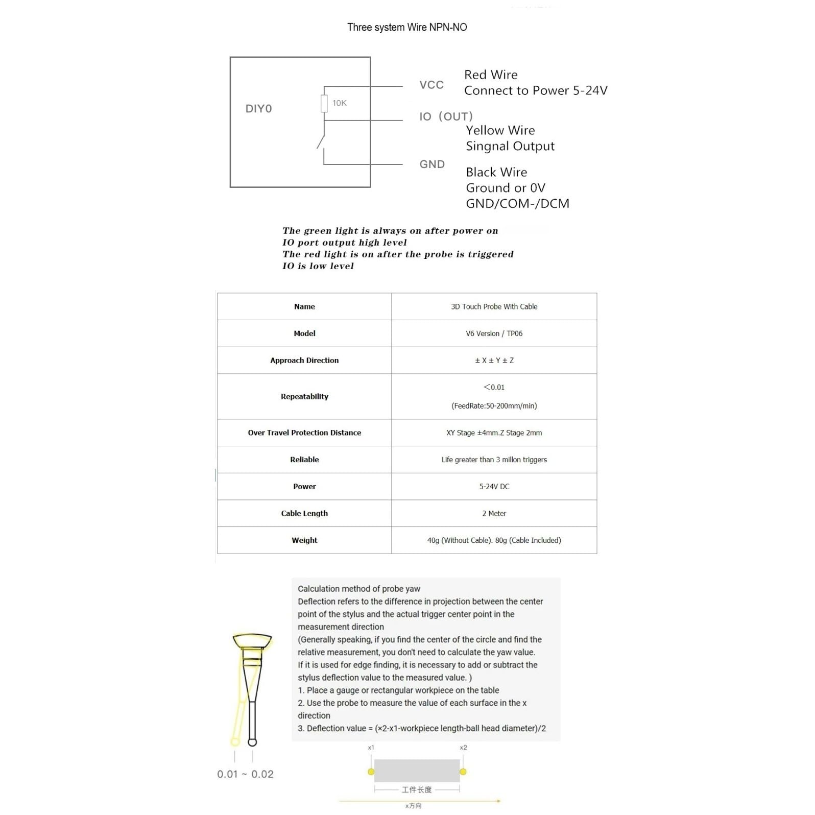 Czujnik dotykowy 3D V6 zapobiegający przechylaniu 3D czujnik dotykowy czujnik krawędzi 6 mm nie do znalezienia czujnika CNC do centralnego biura (wyszukiwarka krawędzi 3D)