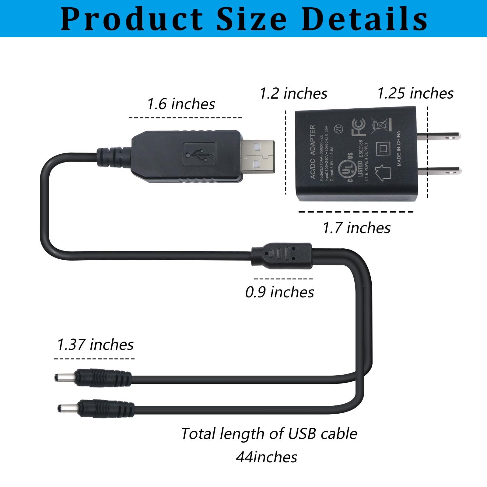 8.4V USB-DC Dual Port Charger for Heated Gloves Socks Hats Mittens Heating Pad and 7.4V SWB01 SWB03 2200 3000 3500mAh Rechargable Lithium Polymer Batteries