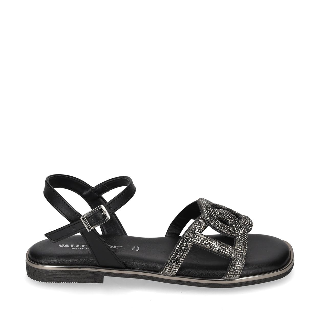 Valleverde 32031 Sandali Cerimonia Donna Strass Tacco Grosso 1Cm Suola Gomma