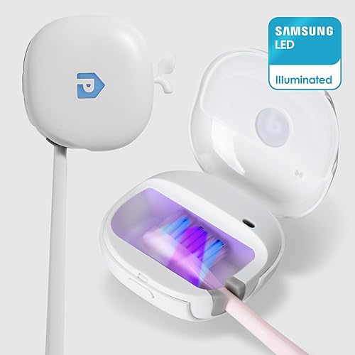 Miniatura 10 de HubiCare - Funda para cepillos de dientes, fundas para cepillos de dientes con soporte, cepillo de dientes recargable para el hogar y soporte,