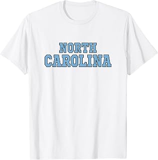 Graphic Apparel Co. NORTH CAROLINA - Throwback Design - Classic T-Shirt, Small, White