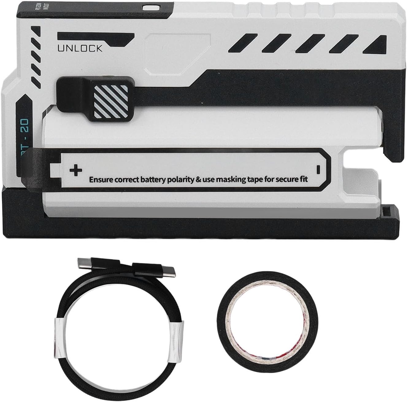 Power Bank Battery Charger, Replaceable Lithium Battery, Portable 2 in 1 Charging Case for 20700 Lithium Battery with USB C Cable, BT 20 Fast Charging Wireless Travel Charger