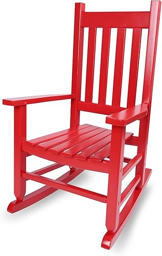 Miniatura 12 de Mecedora de madera para niños pequeños, cómoda mecedora reclinable para edades de 3 a 6 años, silla de bebé para interiores y exteriores, sala