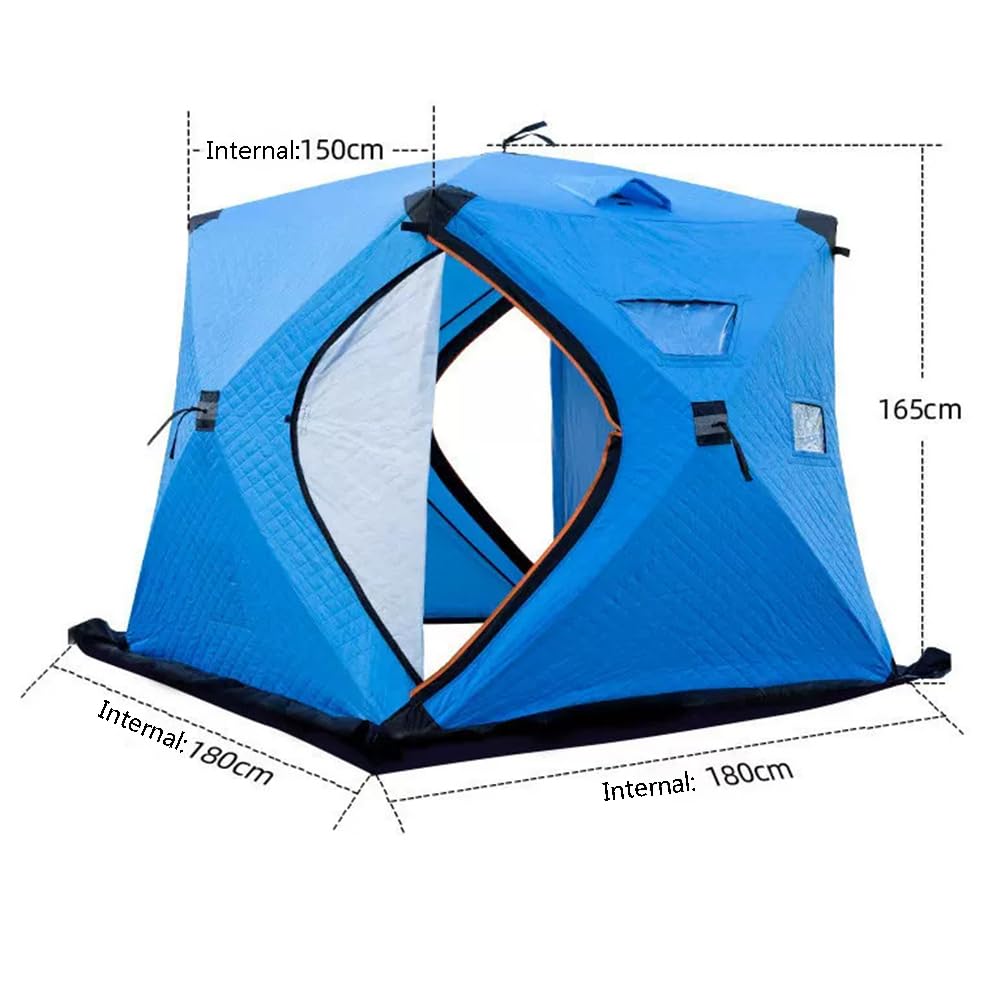 Outdoor Winter Camping Zimowy namiot wędkarski Schronisko do wędkowania pod lodem Odważny szkielet, silna odporność na wiatr, łatwe do schowania Odpowiedni dla 2-3 osób (błękit nieba)