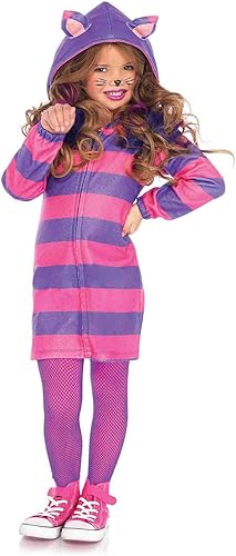 Amazon Leg Avenue レッグアベニュー キッズ 子供用cheshire Cat Cozy チェシャ猫 フリースワンピース Pink Purple Mサイズ C キッズコスチューム ホビー