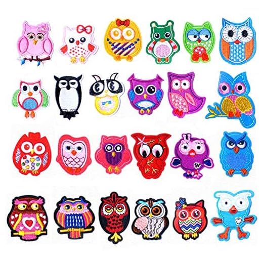 INTVN Parche de Ropa Termoadhesivos Búho Patch Sticker Coser o Planchar en Los Parches Apliques para Ropa Camiseta Jeans Sombrero Pantalon Bolsas 48 Piezas