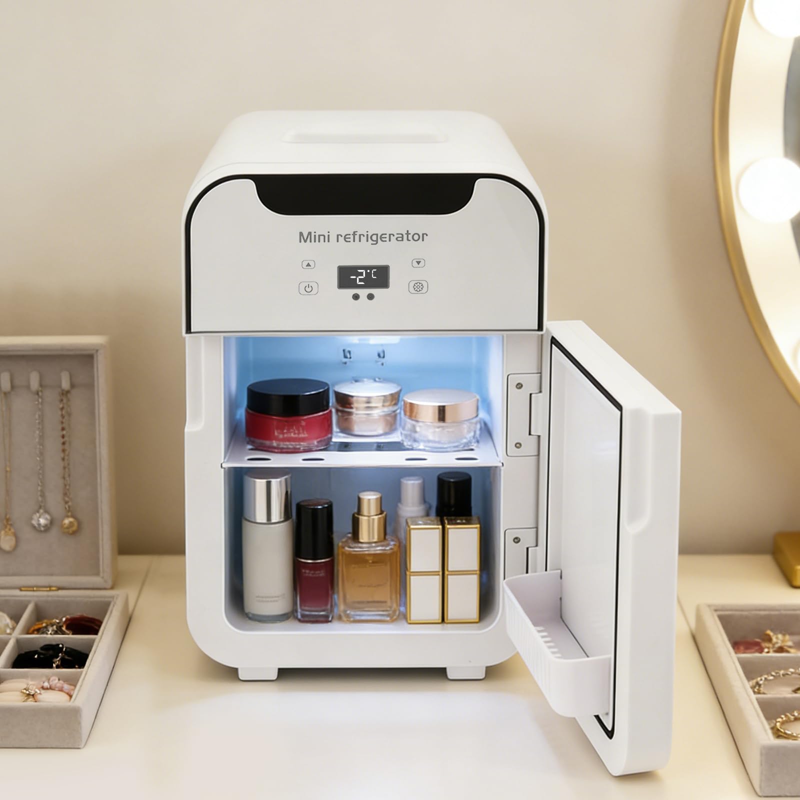 Mini Kühlschrank 16L Wärmefunktion für Auto Büro Kosmetik Getränke | 16L Mini Kühlschrank Für Zuhause Und Auto, Mit Kühl- Und Wärmefunktion Für Getränke, Kosmetik, Mahlzeiten Und Reisen