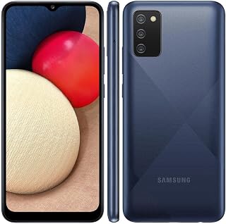 Smartphone Samsung Galaxy A02s Azul 32GB, Tela Infinita de 6.5", Câmera Tripla, bateria 5000mAh, 3GB RAM e Processador Octa-Core