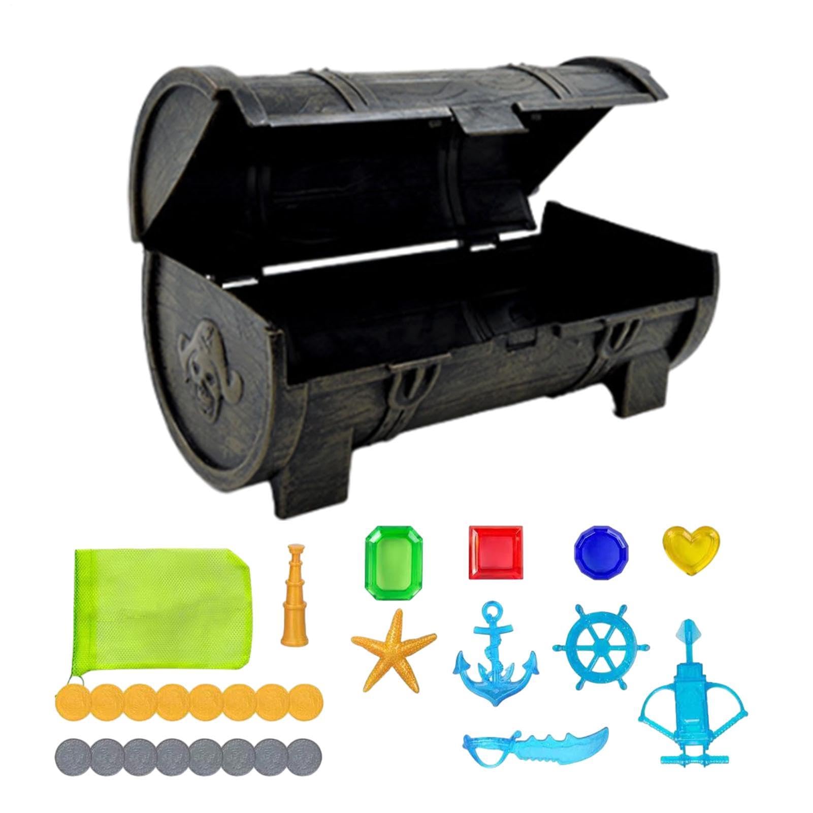 Coffre au trésor en bois grand format pour ranger les jouets