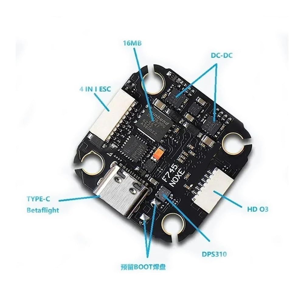 F745 ICM42688P kontroler lotu z czarną skrzynką NOXE FC 16MB i AM32 60A 4w1 ESC 3-6S odpowiedni do części dronów RC FPV(Only AM32 60A ESC)