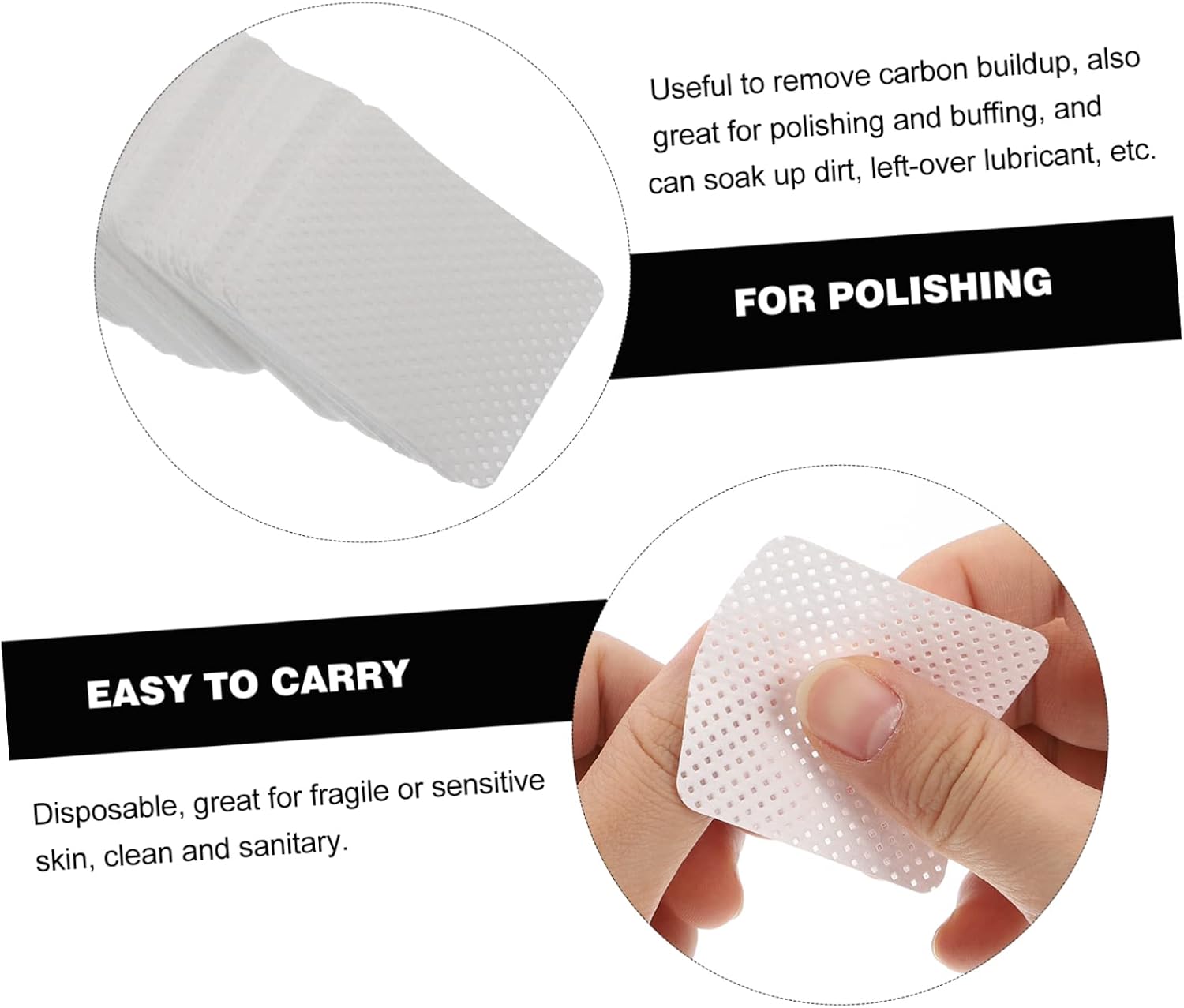 Didiseaon 720pcs Nail Wipes Disposable Manicure Supplies Gentle Nail Polish Remover Pads Cotton for Makeup Removal Travel