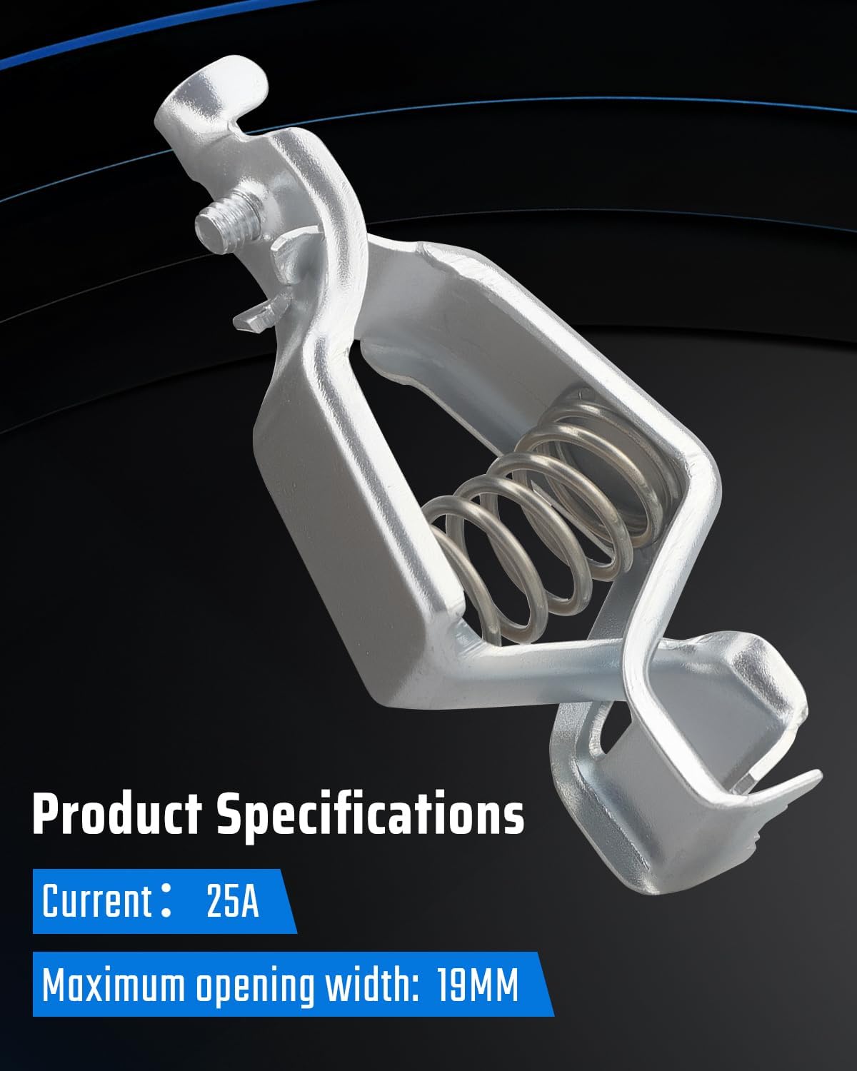 50 PCS Battery Test Clamp Fit for Battery Discharge Testing and Heavy-Duty Grounding Lighting Applications Heavy-Duty Clamp 25A