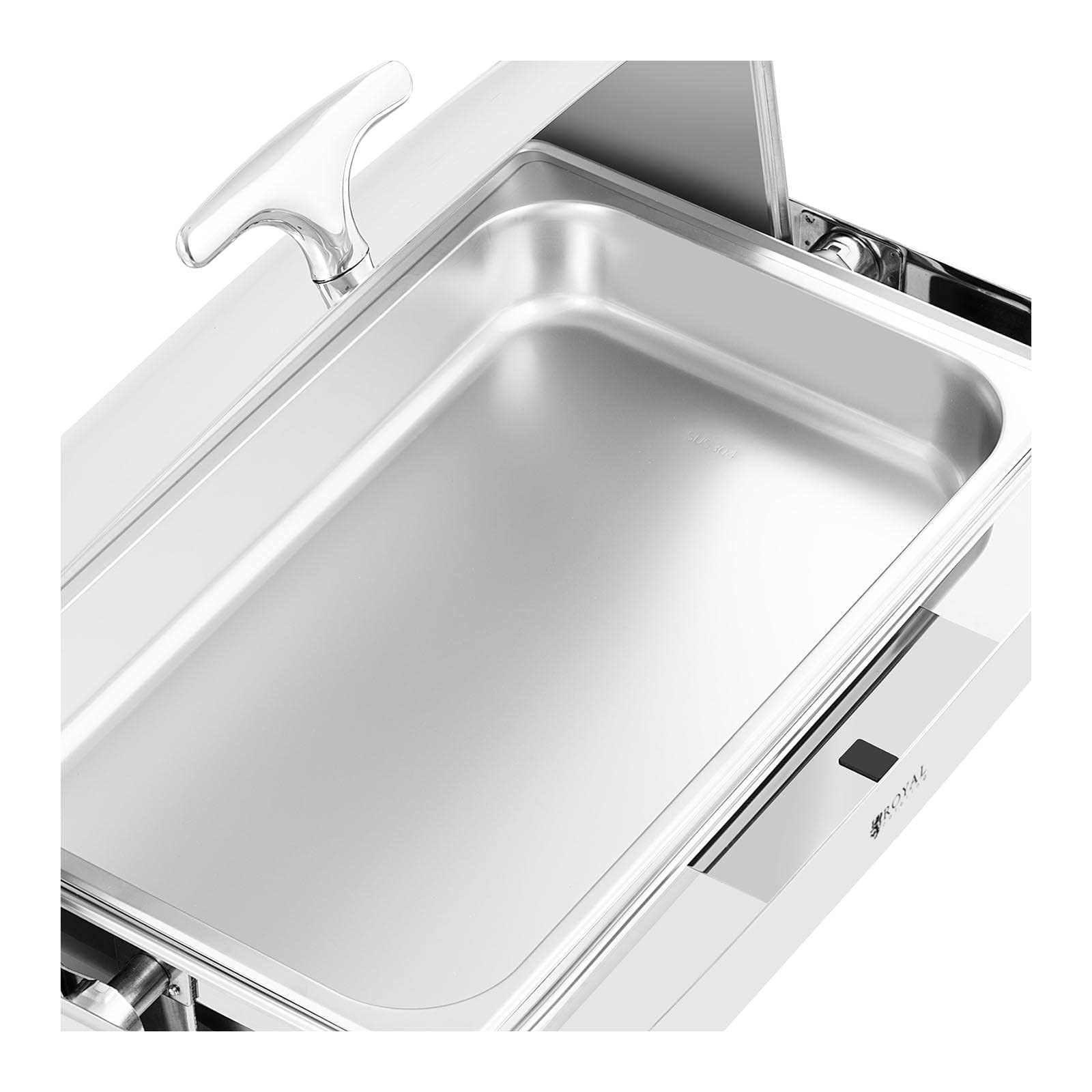 Royal Catering RCCD-RT4_9L Chafing Dish GN 1/1 8,5 L 2 Brennstoffzellen Rolltop Warmhaltebehälter Rechaud