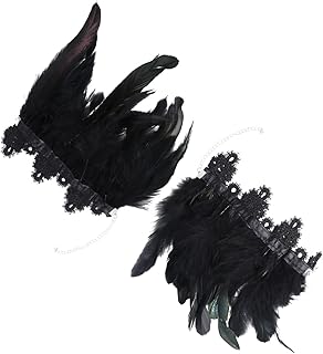 ABOOFAN Gothic-Armband mit Plüschfedern, für Halloween-Kostüm, Cosplay, Feder-Armband für Karneval, Cosplay, Show, Spiel-P...