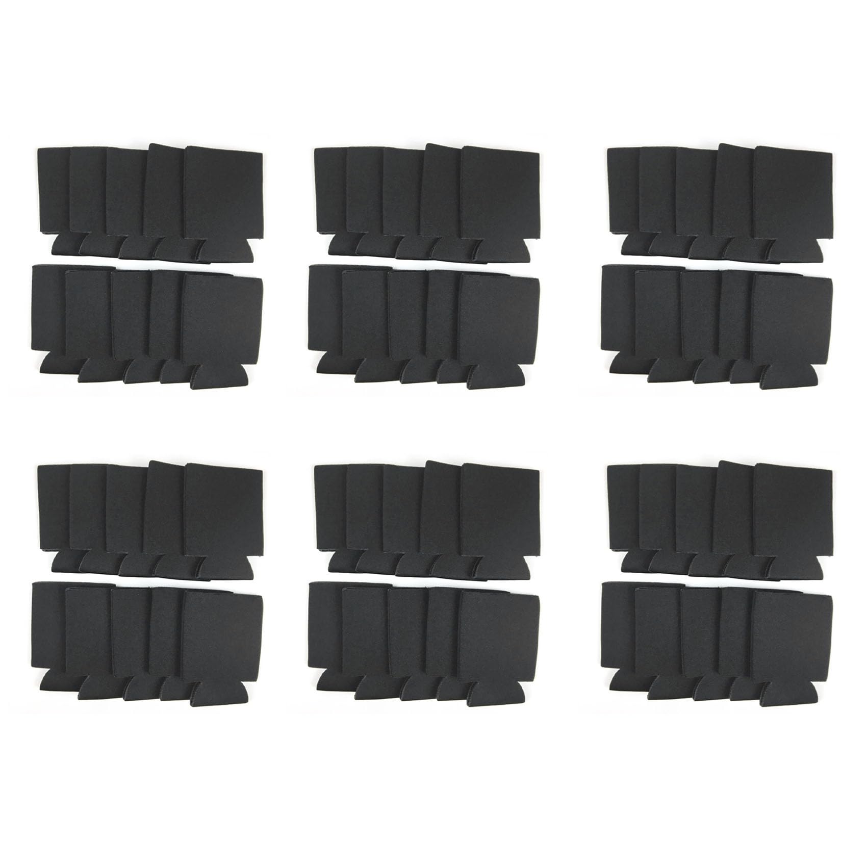 Hndhbfgrt 60PCS Neoprene Beer Can Cooler Drink Cup Bottle Sleeve Insulator Wrap Cover New Black