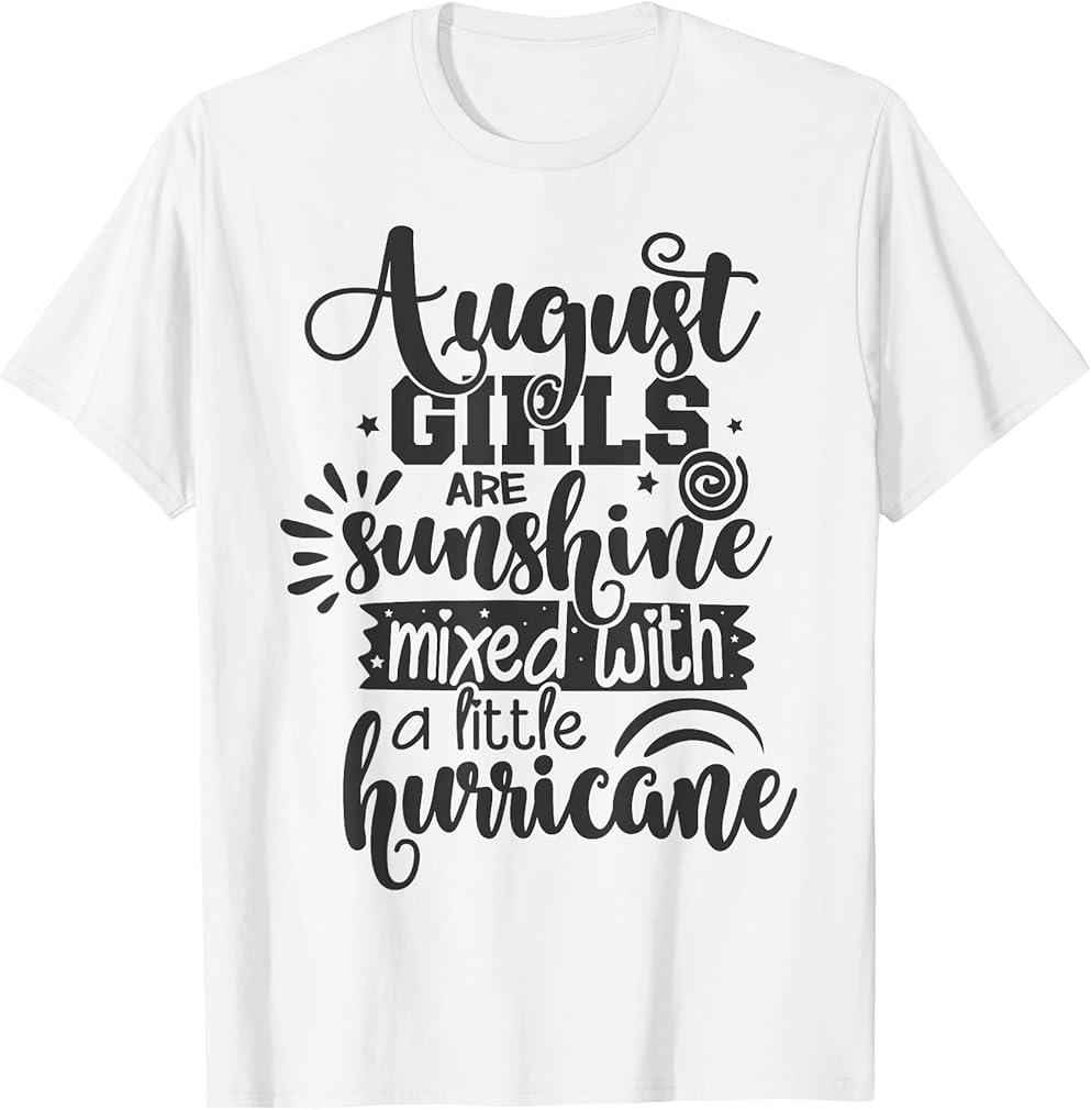 August Girls are Sunshine Mixed Little Hurricane T-Shirt