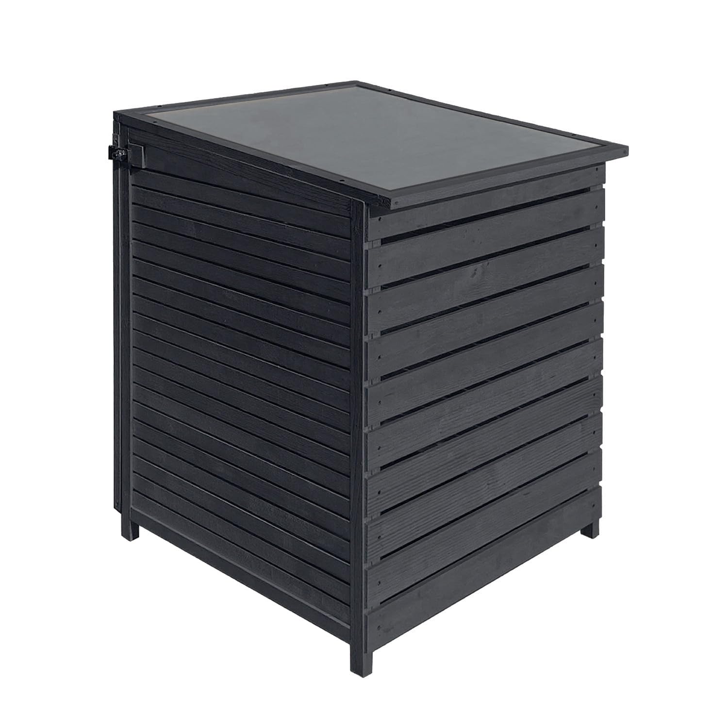 Rollatorgarage Rollatorbox Rollator Garage Multibox abschließbar Holz Aufbewahrungsbox (imprägniert in anthrazit) Geräteschuppen Schrank für Garten