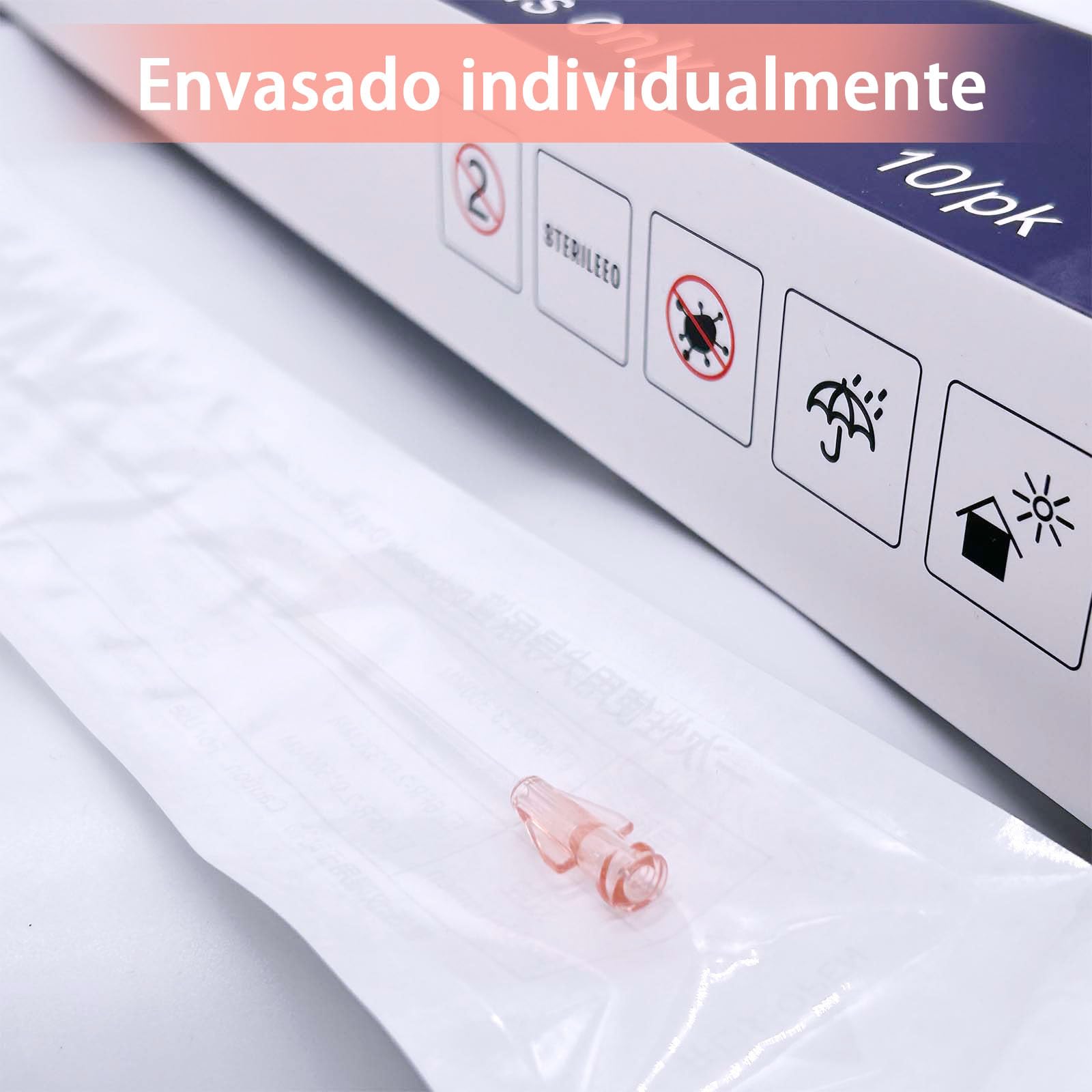 10 catéteres para perros con sonda de dragado uretral urinario de obstrucción de abertura lateral, instrumento veterinario (1,3 x 500 mm)
