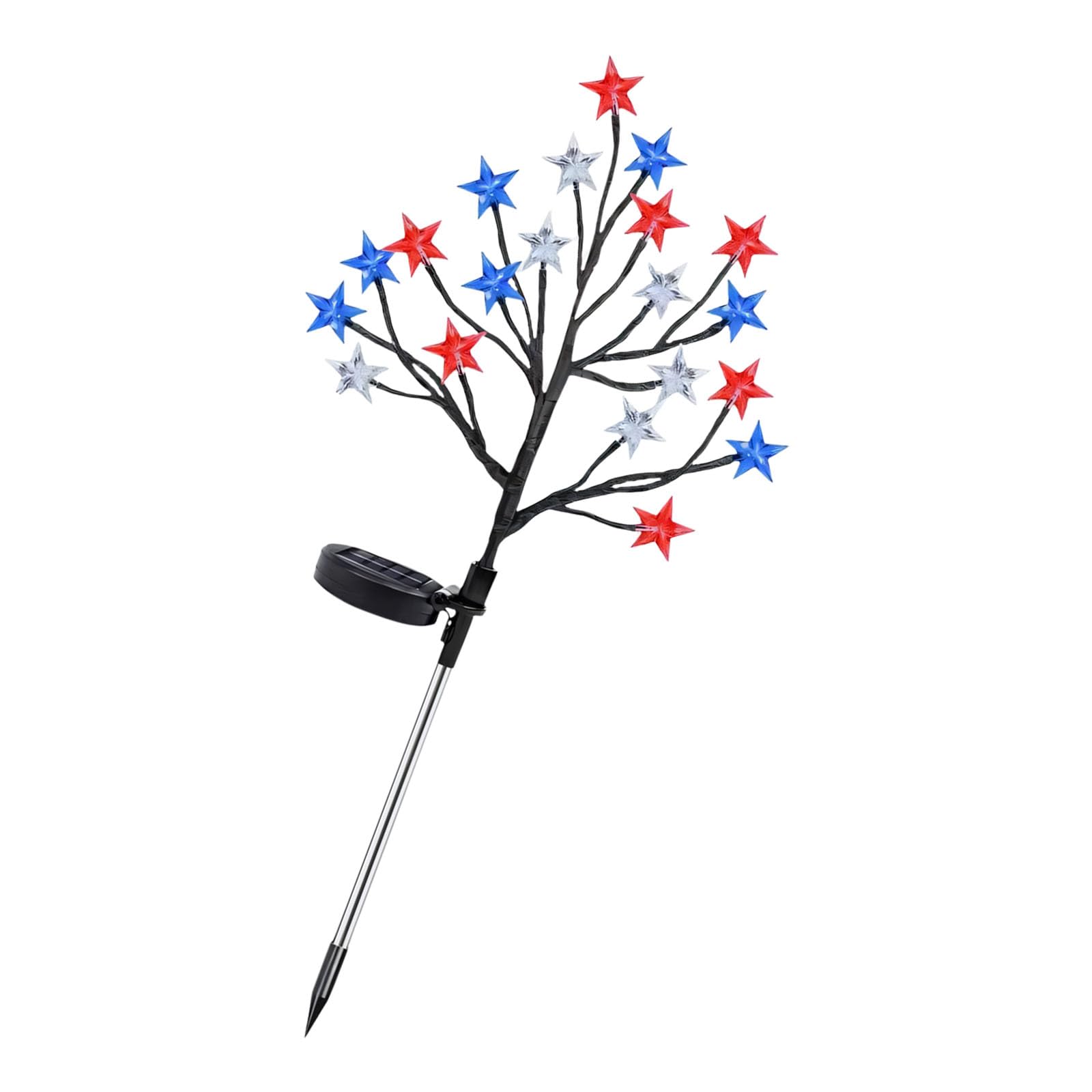 carotoe 3D Star Shaped Sun Lights for Outdoor Independence Day Celebration Decorations Garden Glowing Decor