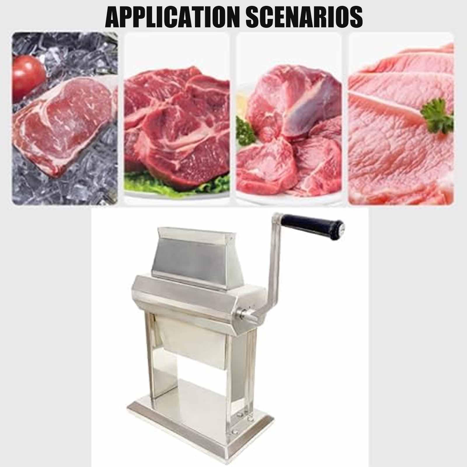 Batticarne in acciaio inox resistente con manico, strumento ad alta efficienza per intenerire la carne, consistenza migliorata, ideale per uso commerciale