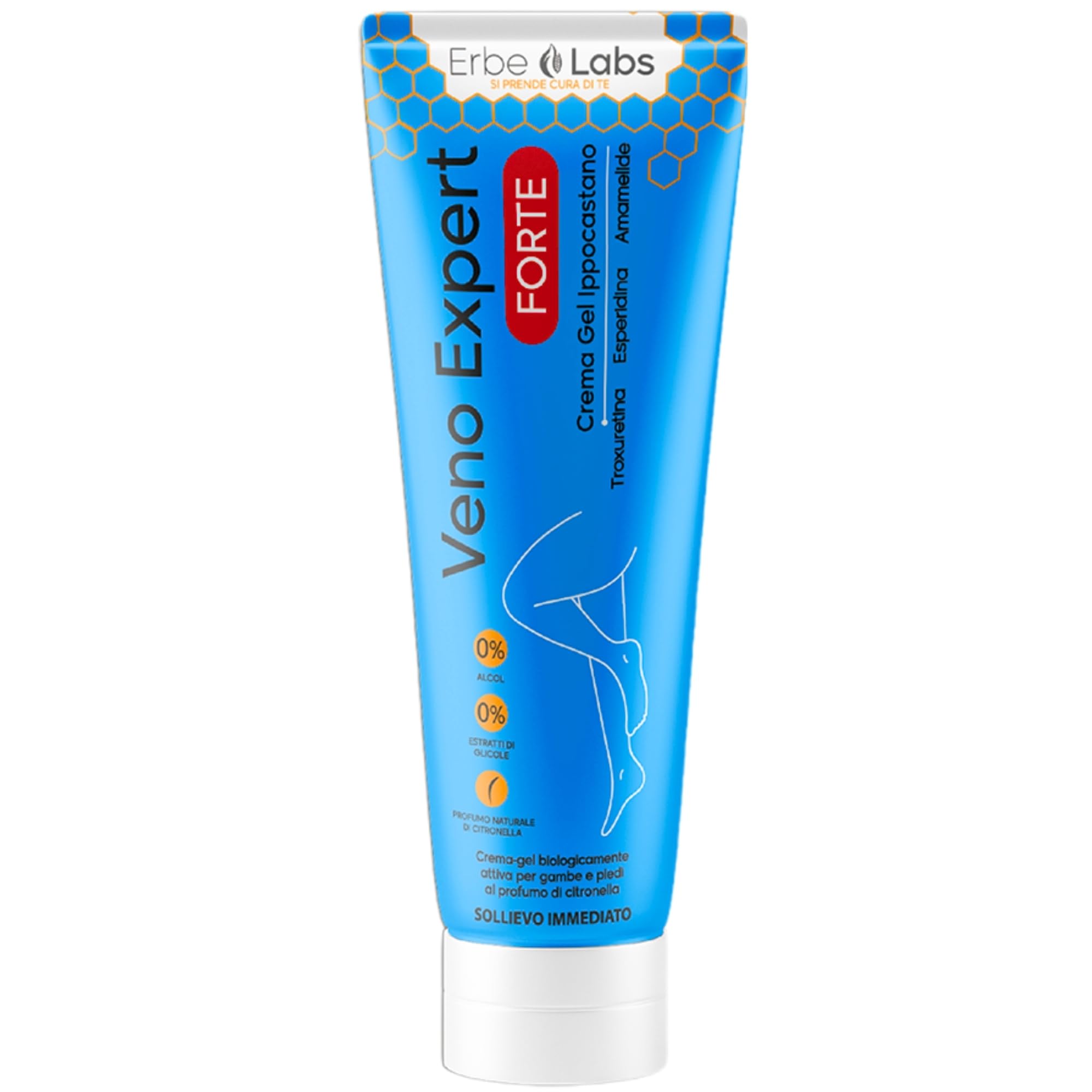 Veno Expert Forte 150 ml – crema gel Professionale con 12 Estratti Funzionali | Formula Potenziata con Troxerutina e Esperidina | Sollievo e Freschezza per Gambe Pesanti | Senza Alcol e Senza Glicoli