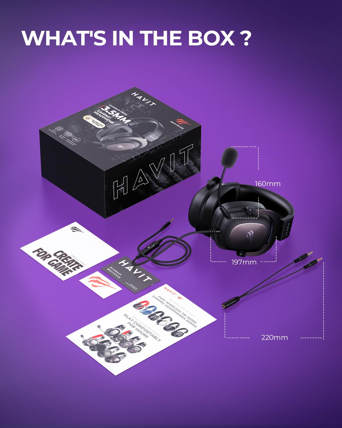 havit Cuffie da gaming stereo metallizzate con ingresso jack ausiliario 3,5 mm per PS4 HV-H2002D nero