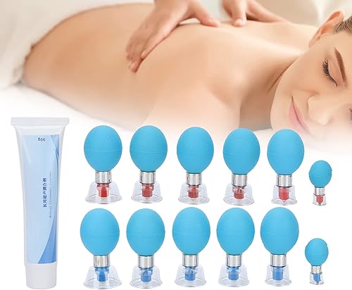 Miniatura 8 de Juego de ventosas, conjunto de ventosas chinas, taza de masaje para el cuerpo ventosa tazas de copa de espalda masaje conjunto de herramientas de