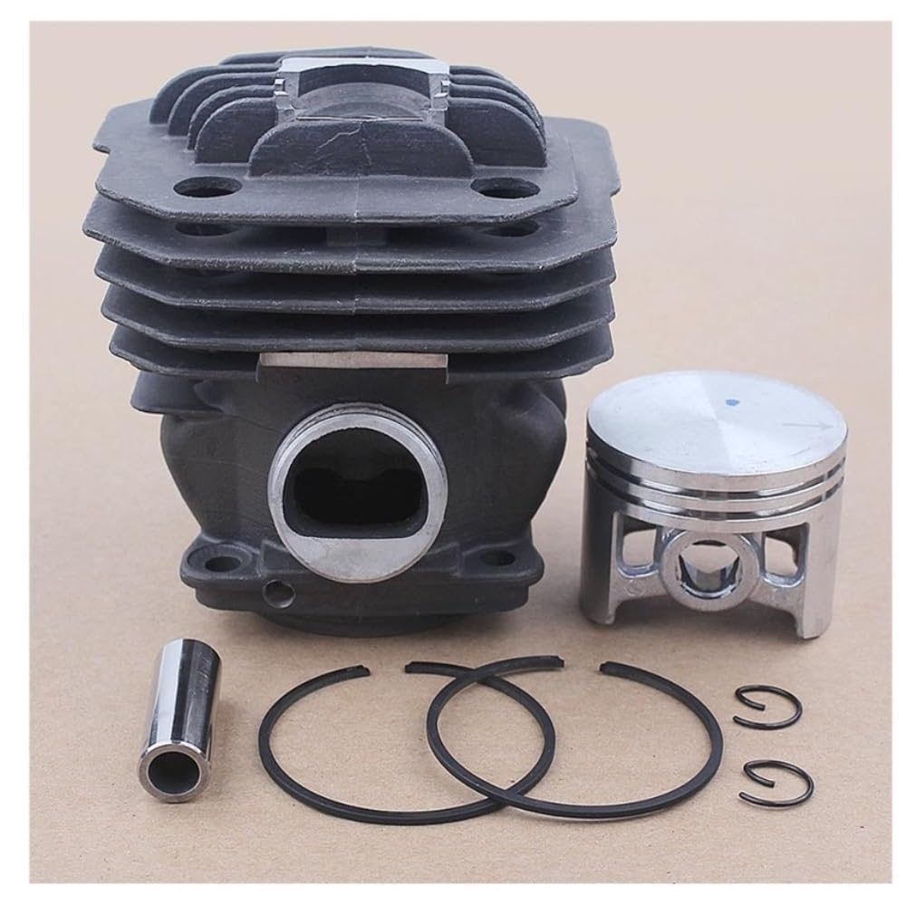 Kit de pistón de Cilindro de 48 mm Compatible con Motosierra 956 156 395023 con Pasador de Anillo y Anillos de retención.