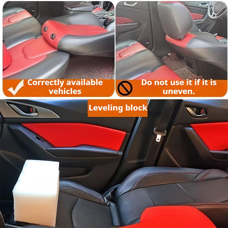 Letto Pieghevole da Campeggio per Volvo S60/S60 Cross Country, Materasso Letto Auto Non-Gonfiabile, Lettino da Campeggio Pieghevole Compatto, Sedile Posteriore Materasso da Portatile,Grey
