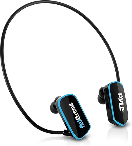 Pyle Pyle - Auriculares de natación impermeables para reproductor de MP3, sumergibles IPX8, flexibles, envolventes, con conexión USB de batería