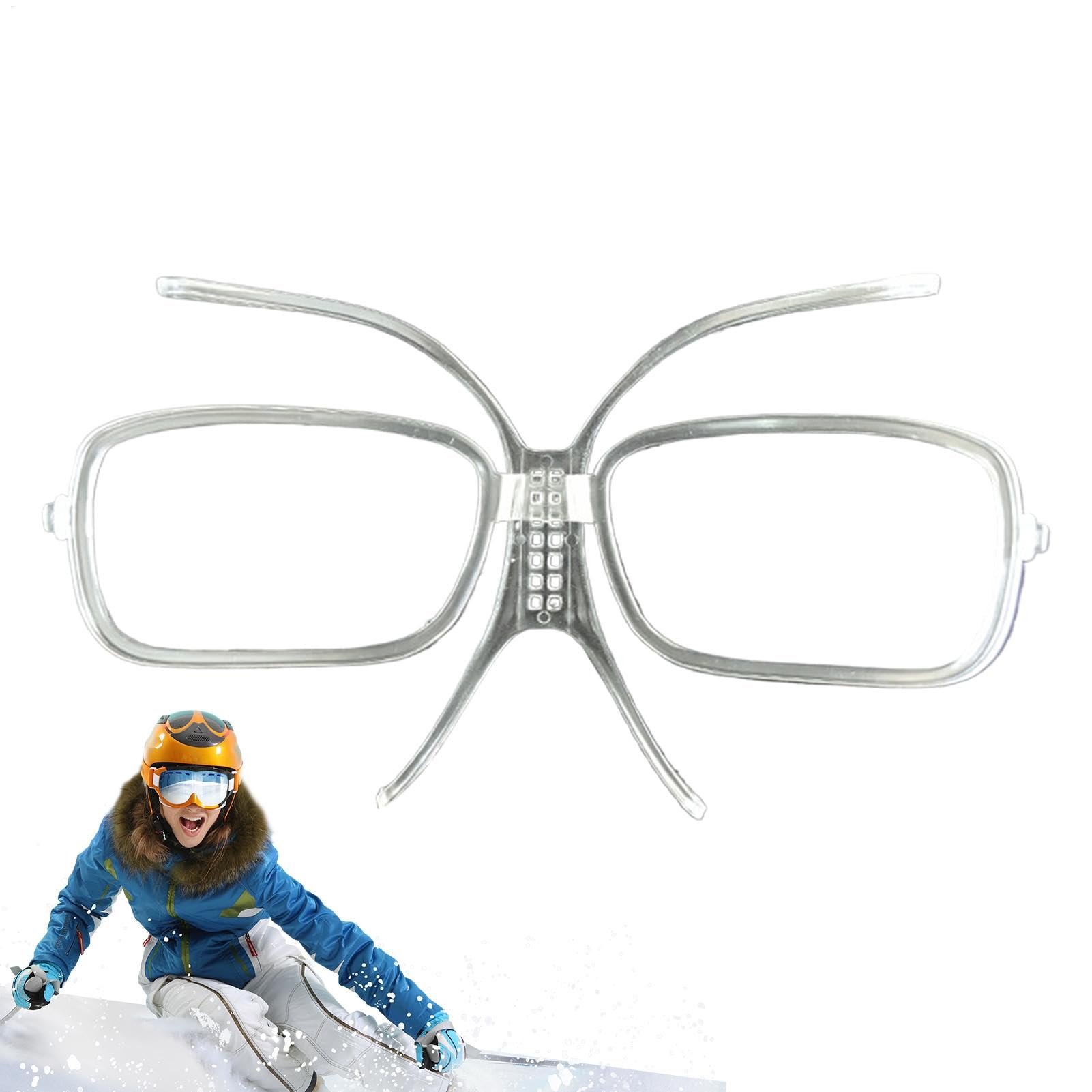 Inserto Para Gafas De Esquí, Adaptador Óptico Ajustable | Inserto De Gafas De Snowboard, Accesorio De Esquí Al Aire Libre, Marco Interior Multicolor