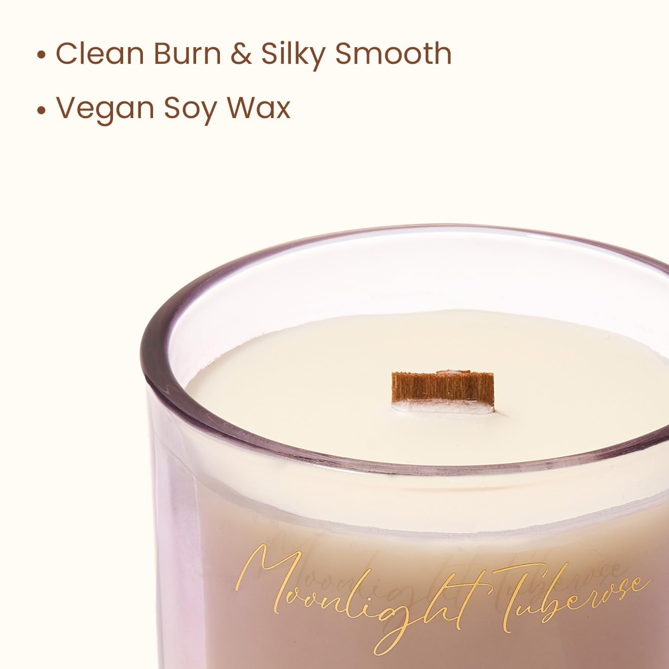 M&SENSE Scented Candle with Crackling Wick, Moonlight Tuberose 270g, 60 Hours Long Burning Time,Perfect Christmas Gifts for Women - Image 3